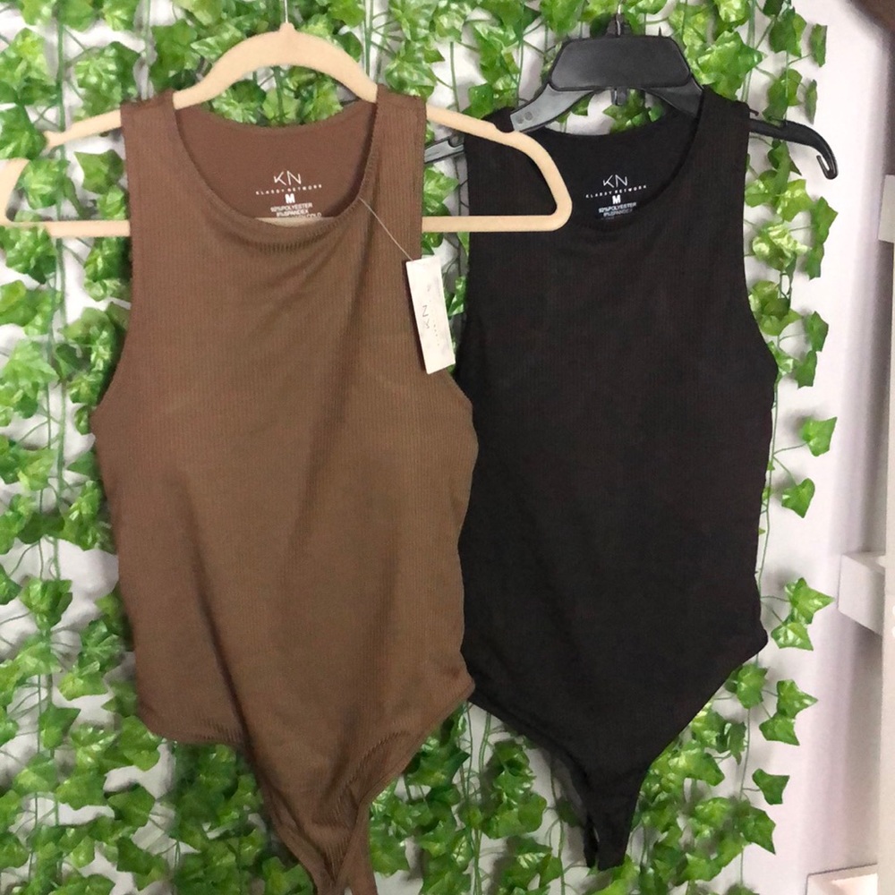 Set of two Klassy Network ribbed bodysuits size medium